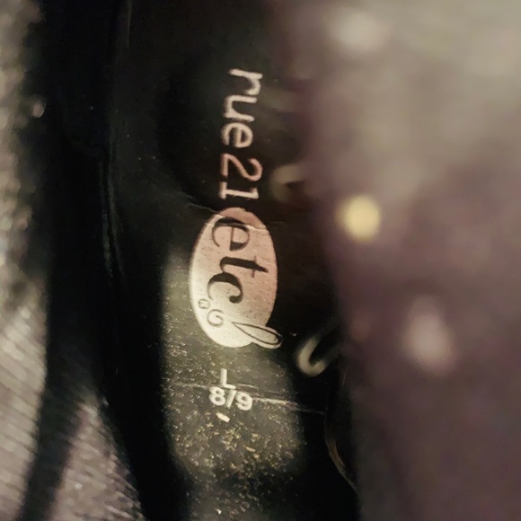 Rue 21 Sweater Top Combat Heel Boots - Picture 4 of 5